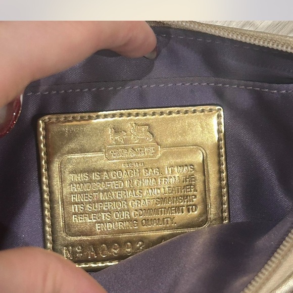 Coach Beige Snakeskin Wristlet - Picture 3 of 6